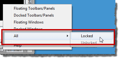 how to lock toolbar