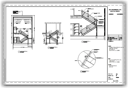 An AutoCAD Layout in Monochrome