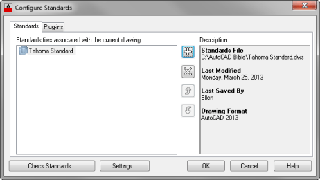 drawings standards file autocad