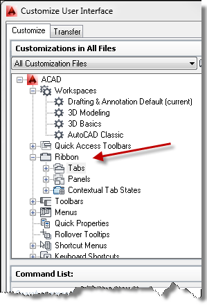 autocad 2018 remove start tab