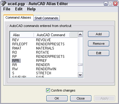 customize autocad commands