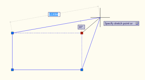 Stretching a rectangle in AutoCAD