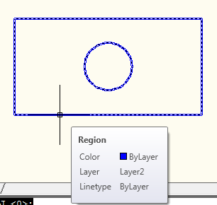 A region with a hoel in it